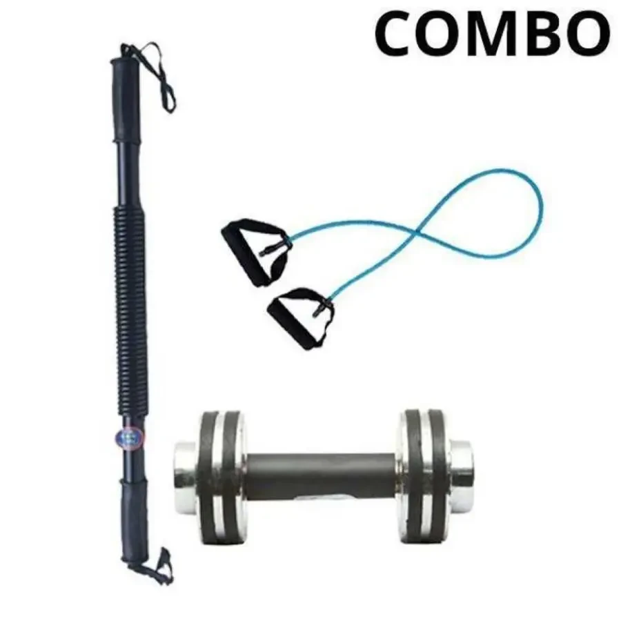 Stay Fit at Home Light Combo - Dumbbell - Power twister - Resistance band