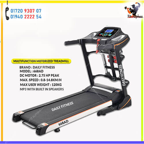 Multifunction Foldable Motorized Treadmill Health Fit-668AD