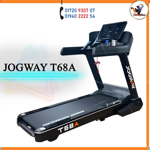 Jogway T68A Foldable Motorized Treadmill – 5 HP Continuous (8 HP Peak) | Space-Saving Design | Best Price in BD
