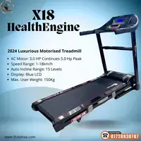 HealthEngine Commercial Motorized Treadmill MOTION X18 Best Running Machine 2024