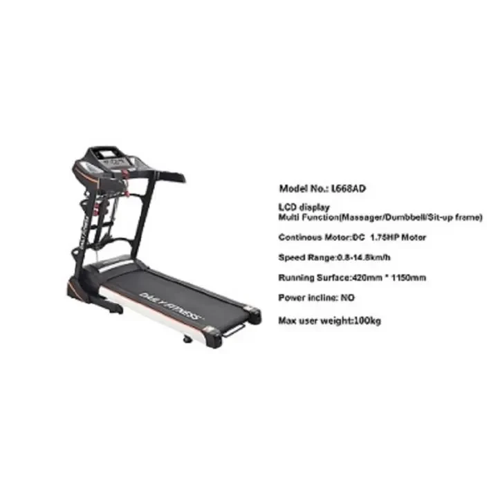 Multi-function Motorized Treadmill Daily Fitness L668AD