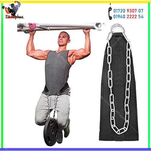 Dip Belt with Chain for Weightlifting, Dipping Pull Up Belt, Pullup Weight Belt for Men Women