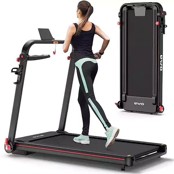 OMA 1017EB Foldable Motorized Treadmill for Home & Office | 2.5HP Compact Running Machine with 36 Programs, LED Display & Heart Rate Monitor
